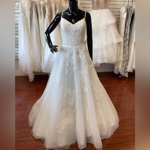Size 12 44108 Sincerity Ivory Ball Gown Wedding Dress Bridal Princess NWT